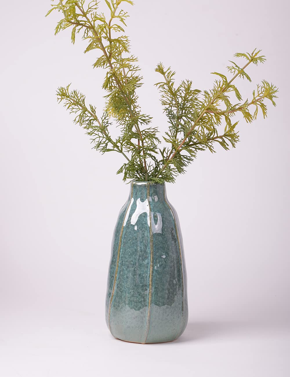 HAUCOZE Vaso Fiori Scultura Moderna Decorazione Arte Casa Statua Regalo per Famiglia Amici Amanti Ceramica 22cm