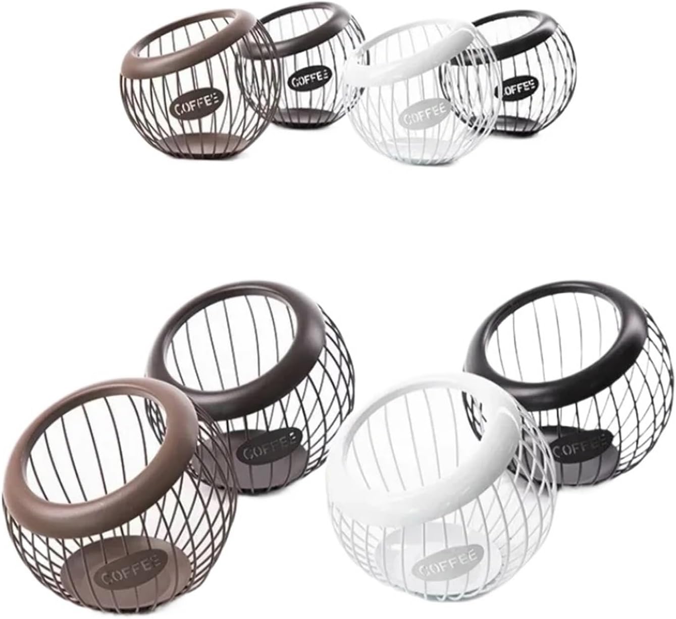 Iron Coffee Capsule Holder Fruit Snack Storage Rack Multifunctional Hollow Coffee Pod Storage Rack Suitable For Home Cafes(For Black 20x19cm 1pcs)