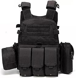 Chaleco Airsoft, portador de placa Molle multifuncional, Paintball transpirable ajustable para entrenamiento de guardias de seguridad, campo y exteriores