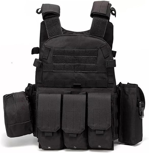 Chaleco Airsoft, portador de placa Molle multifuncional, Paintball transpirable ajustable para entrenamiento de guardias de seguridad, campo y exteriores - 1