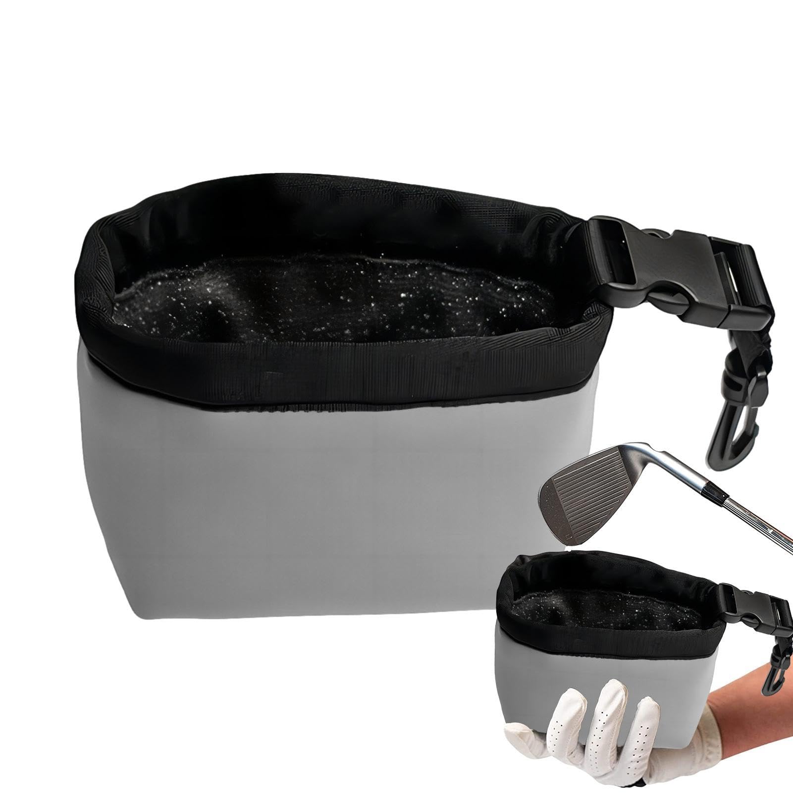 Arroopu Golf Club Scrub Bag, Cleaner Pouch Golf Ball Washer Pocket Wipe Cleaning Bag, Cleaning Detachable Men Golf Club Scrub, Golf Club Cleaning Bag For Club Cleaning
