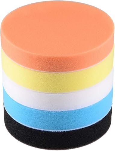uxcell Kit de almohadilla de pulido de taladro de espuma de 6 "almohadillas de esponja para encerar esmalte de sellado 5 unids