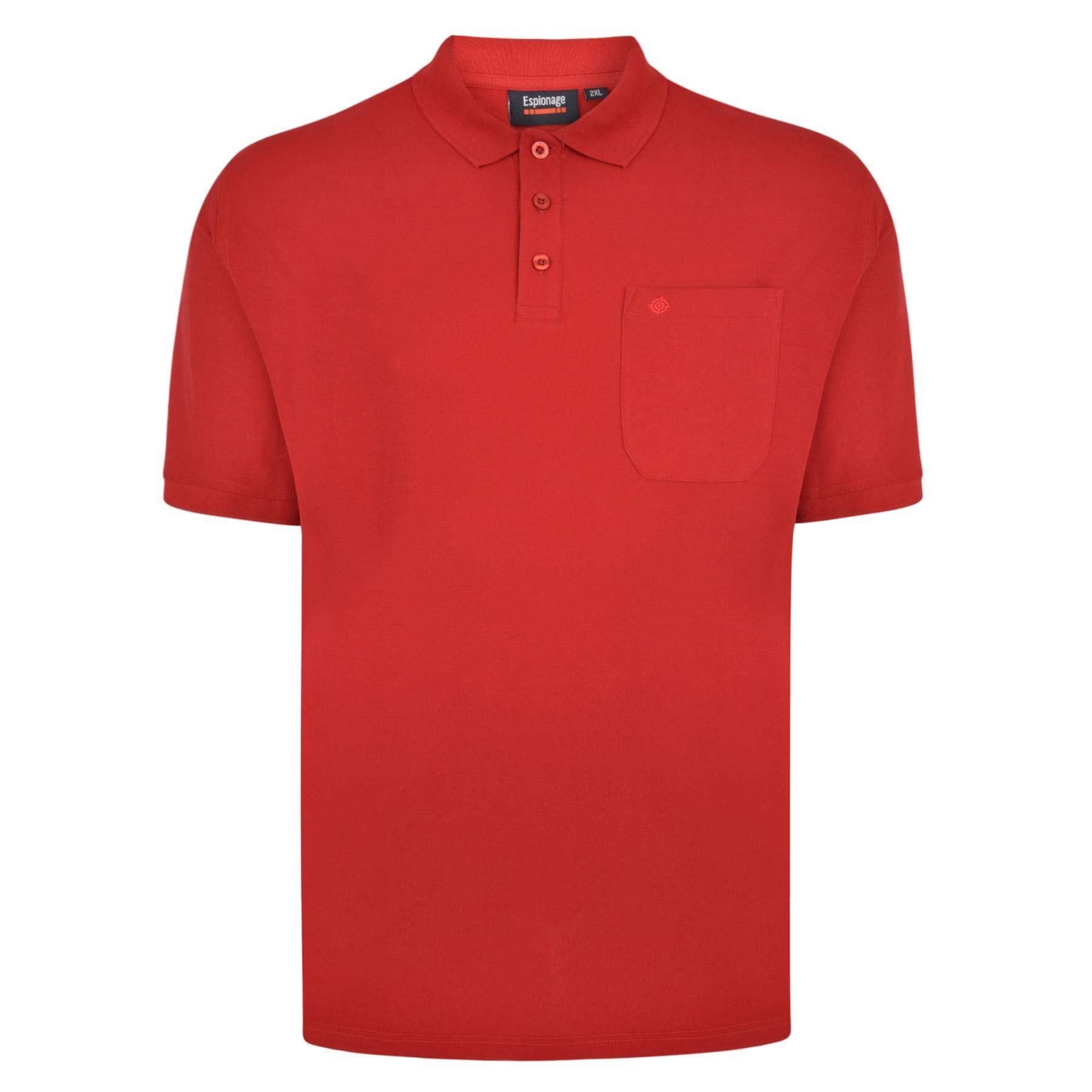 Espionage Premium Cotton Pique Polo Shirt (074) in Red in 5XL