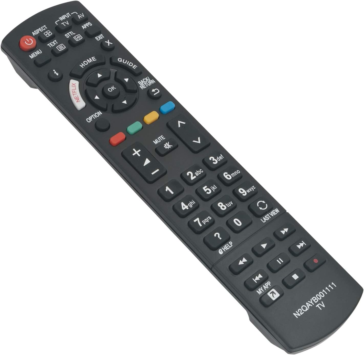 VINABTY N2QAYB001111 Replace Remote for Panasonic TX-49EX633E TX-49EXW584 TX-55EXW584 TX-40EX600E TX-55EX600E TX-40EX600B TX-40EX620 TX-40EX633 TX-43EXW604 TX-49EX600B TX-49EXR600 TX49EXW604 TX55EX633
