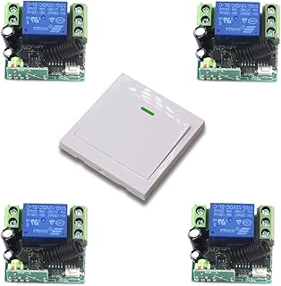 DC 12V Wireless Light Switch System Remote Control Switch 1CH 10A Receiver Mini Relay Module Wall Transmitter 315Mhz/433Mhz - (Color: 433 Mhz)