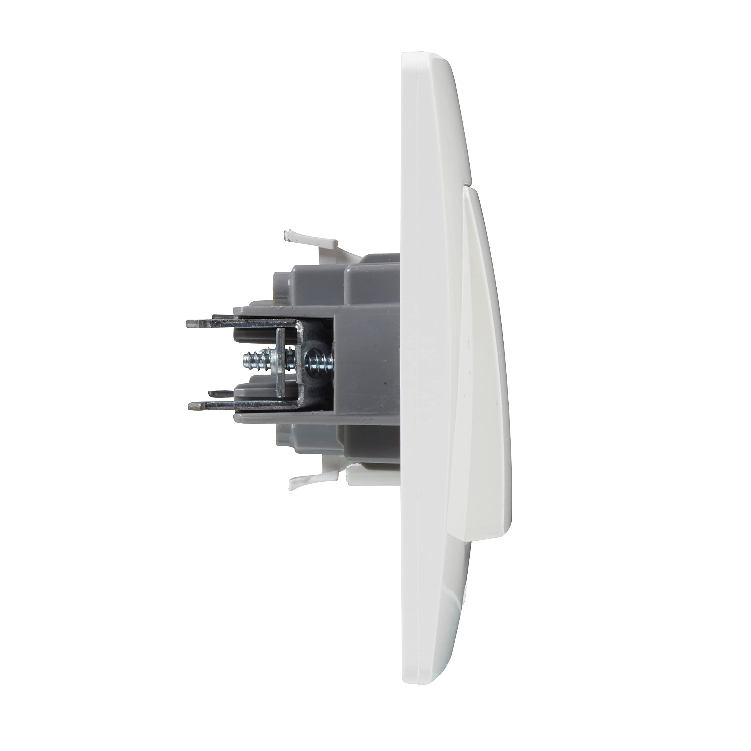 LEGRAND Interruptor Conmutador 10A, Gama Niloé Monobloc, Mecanismo Completo con Marco, Blanco, 396450
