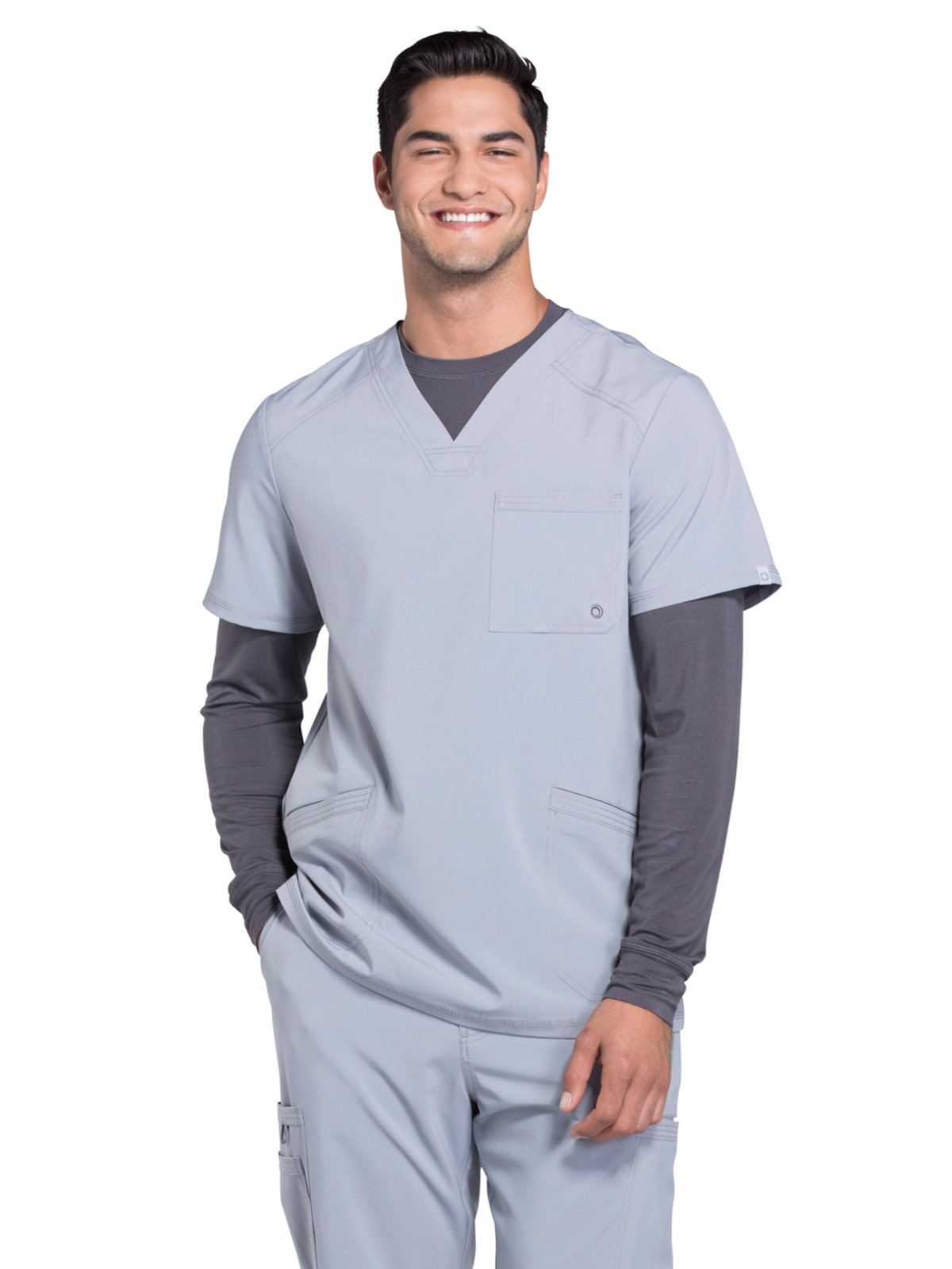 Cherokee Infinity Men's V-Neck Solid Scrub Top