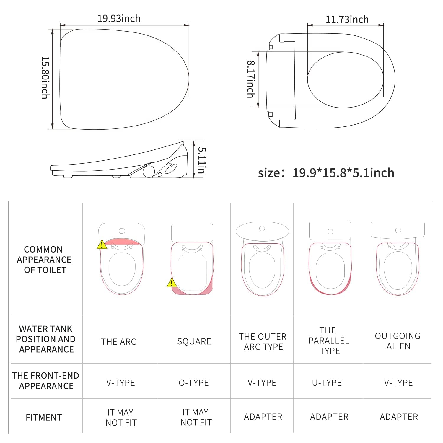 Buy Bejoan Bidet Toilet Seat Electronic X7, Bidet Warm Water, Heated