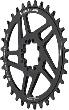 Wolf Tooth Components 8-Bolt Direct Mount Ring (3mm Offset) 28T Black | bike-chainrings-and-accessories