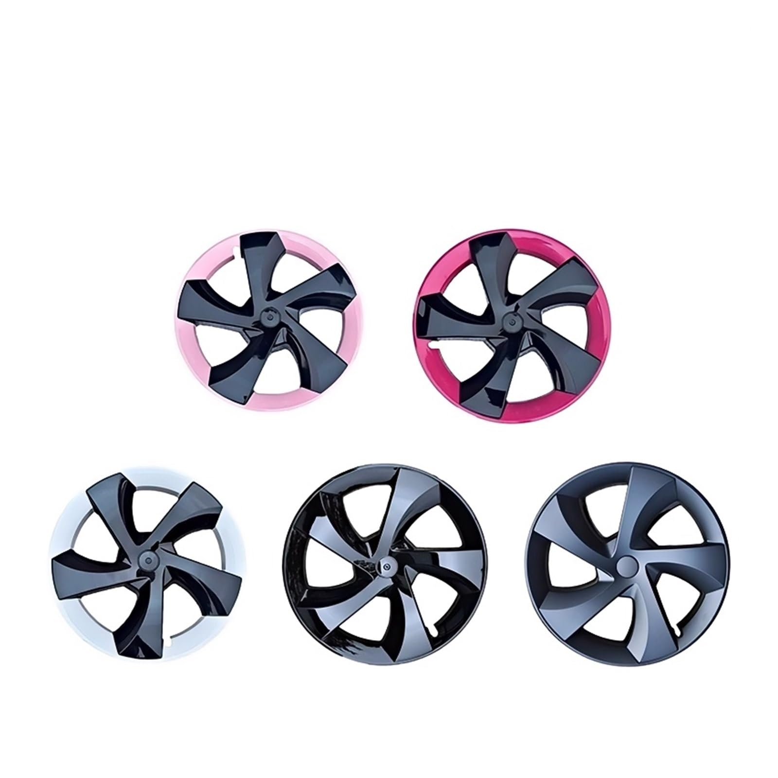 embellecedor de Ruedas para Tesla para Model Y Juniper 2025 HubCap Tapas Rueda 19 Pulgadas Tapa Cubo Coche Cubierta llanta Completa (4 uds) tapacubos(Matte Black)