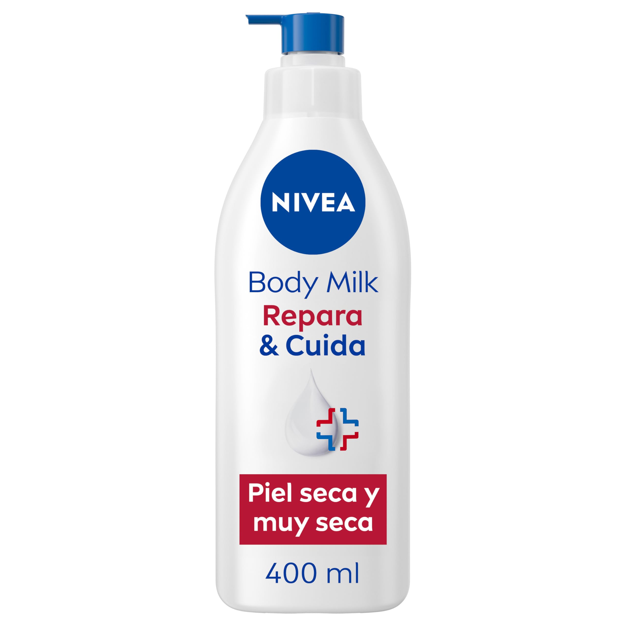 Nivea Repara & Cuida Body Milk, crema hidratante corporal para pieles secas y extra secas, crema hidratante con 72 h de hidratación y cuidado intensivo, 1 x 400 ml