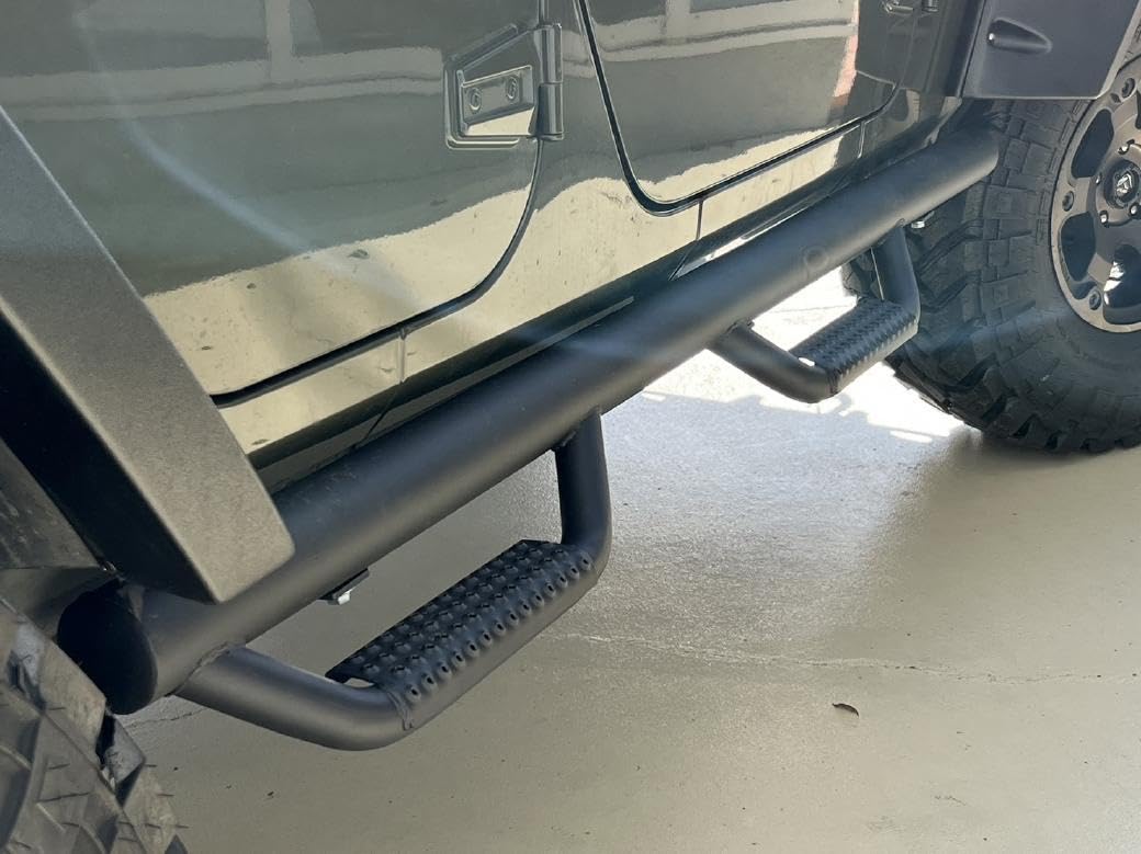 JKラングラー用サイドステップ スチール製穴あきデザイン JEEP JK ラングラー用 サイドステップ スチール製 10th タイプ