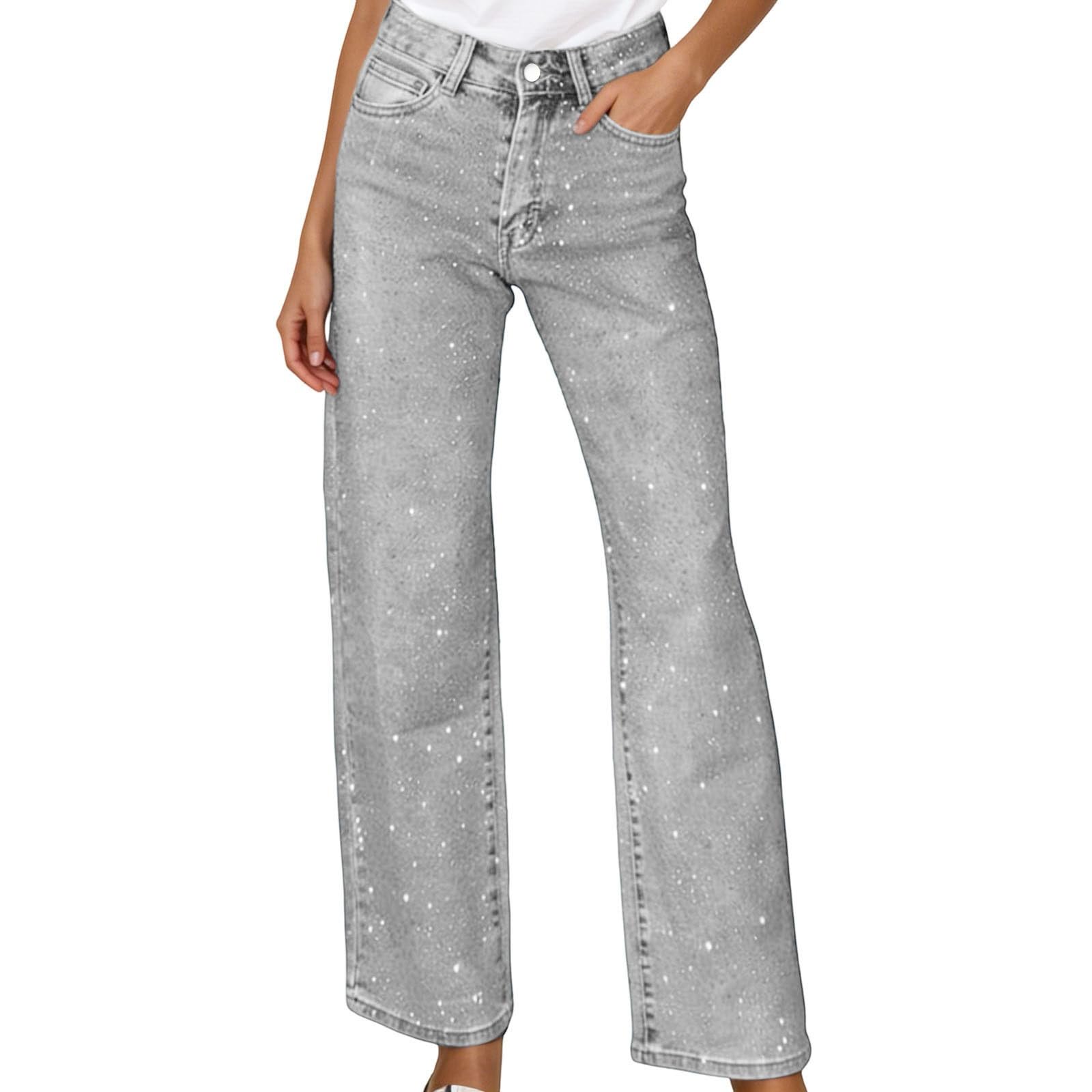 Baggy Mujer Vaqueros Mujer Pantalones Skinny Slim Elásticos Ajustados Vaqueros Elásticos Pantalones De Mezclilla De Pierna Ancha para Cintura Alta Pierna Recta