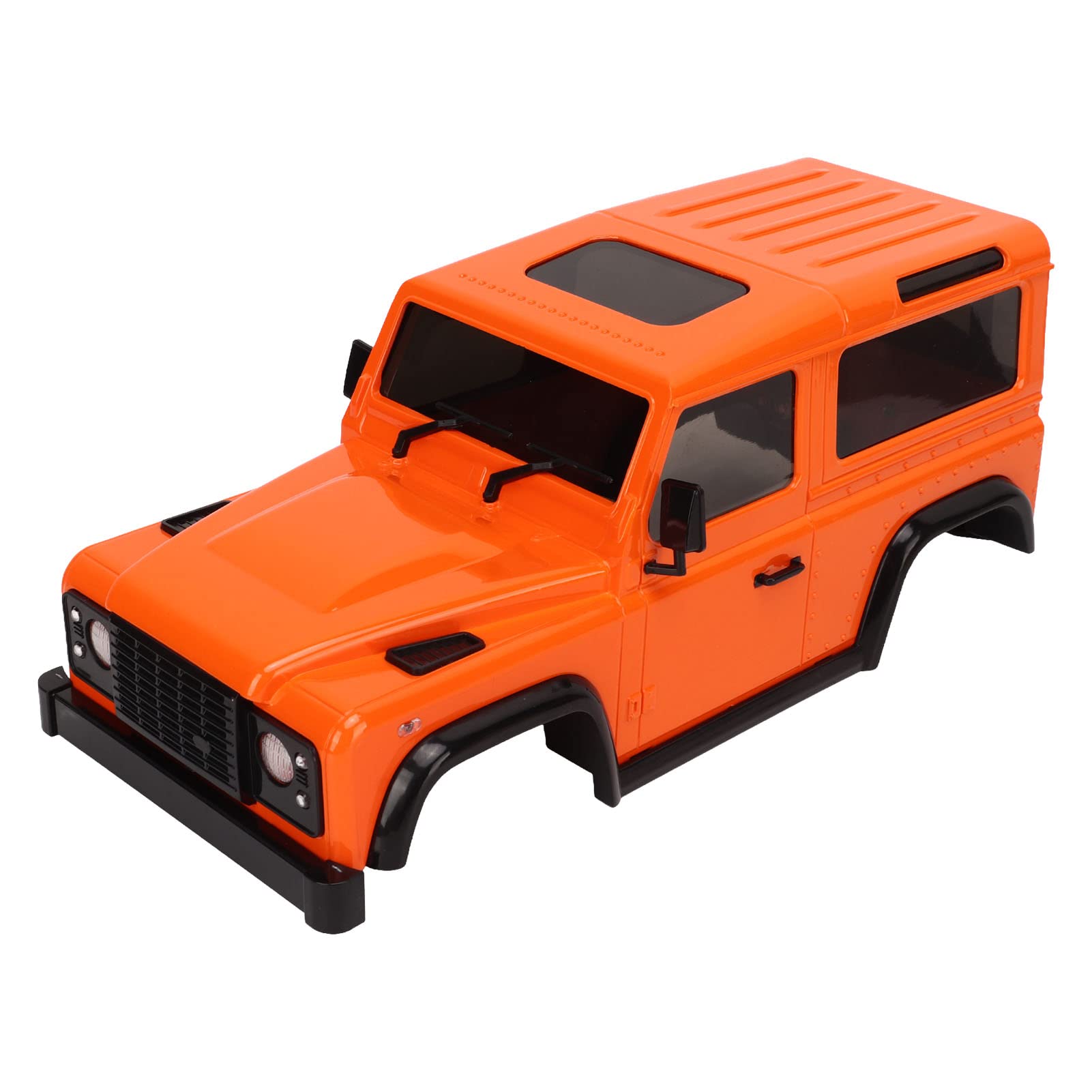 Karoseria samochodu RC Twardy plastik ABS Wytrzymały rozstaw osi 144 mm Części zamienne do samochodów Jimny 1/16 RC i modeli Axial SCX24 JLU 1/24 z 4 korbowodami w zestawie (Pomarańczowy)