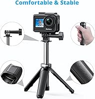 Vista 3 de AKASO Mini Selfie Stick Tripod Lightweight Extension for Shooting Video Vlog Accessories Compatible with AKASO Action Camera EK7000/Brave 4/Brave 7