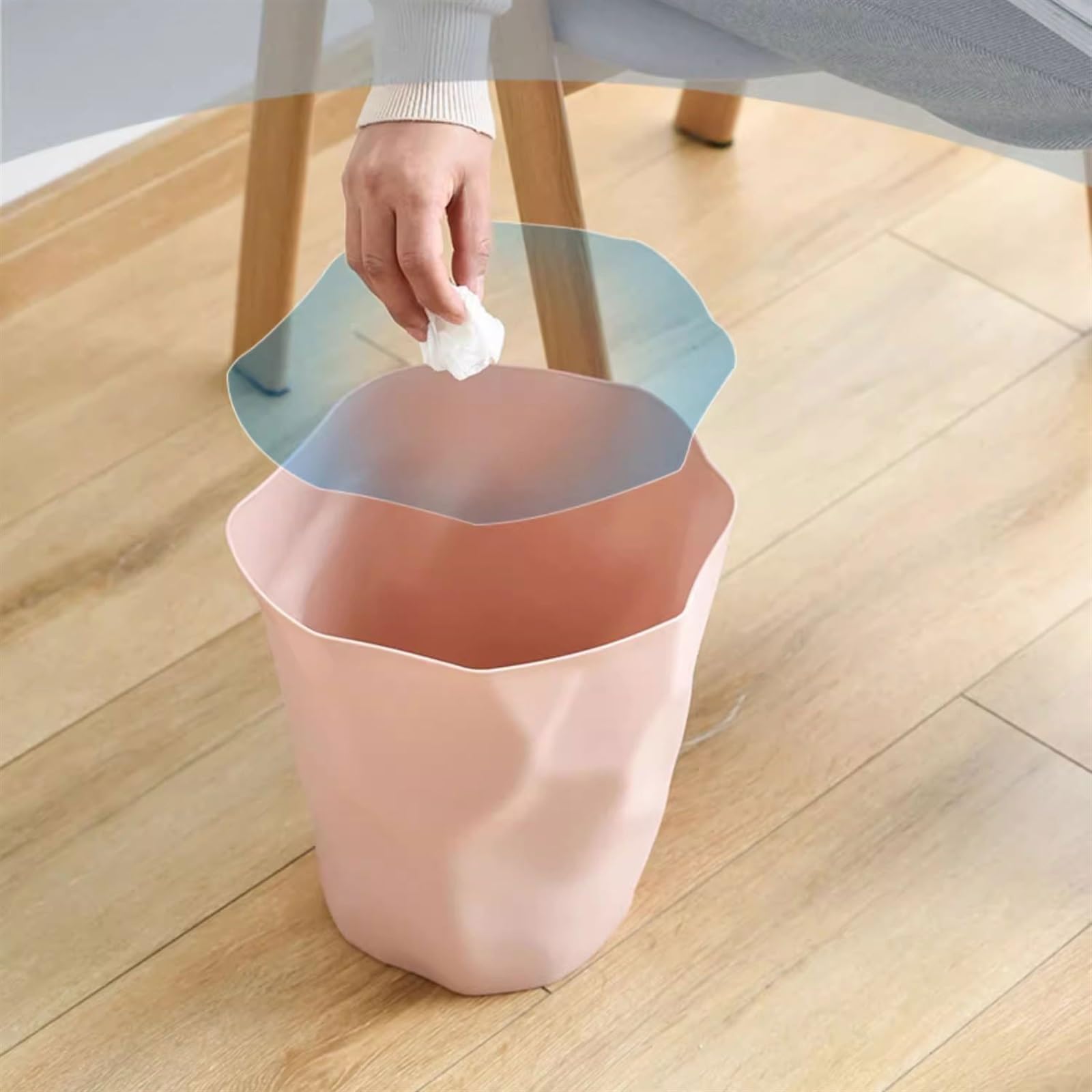 Pattumiera da Cucina Pattumiera in Stile Semplice per Il Soggiorno di casa e la Cucina Senza Coperchio, Grande Cestino Creativo per la Carta da Ufficio, per la Camera da Letto