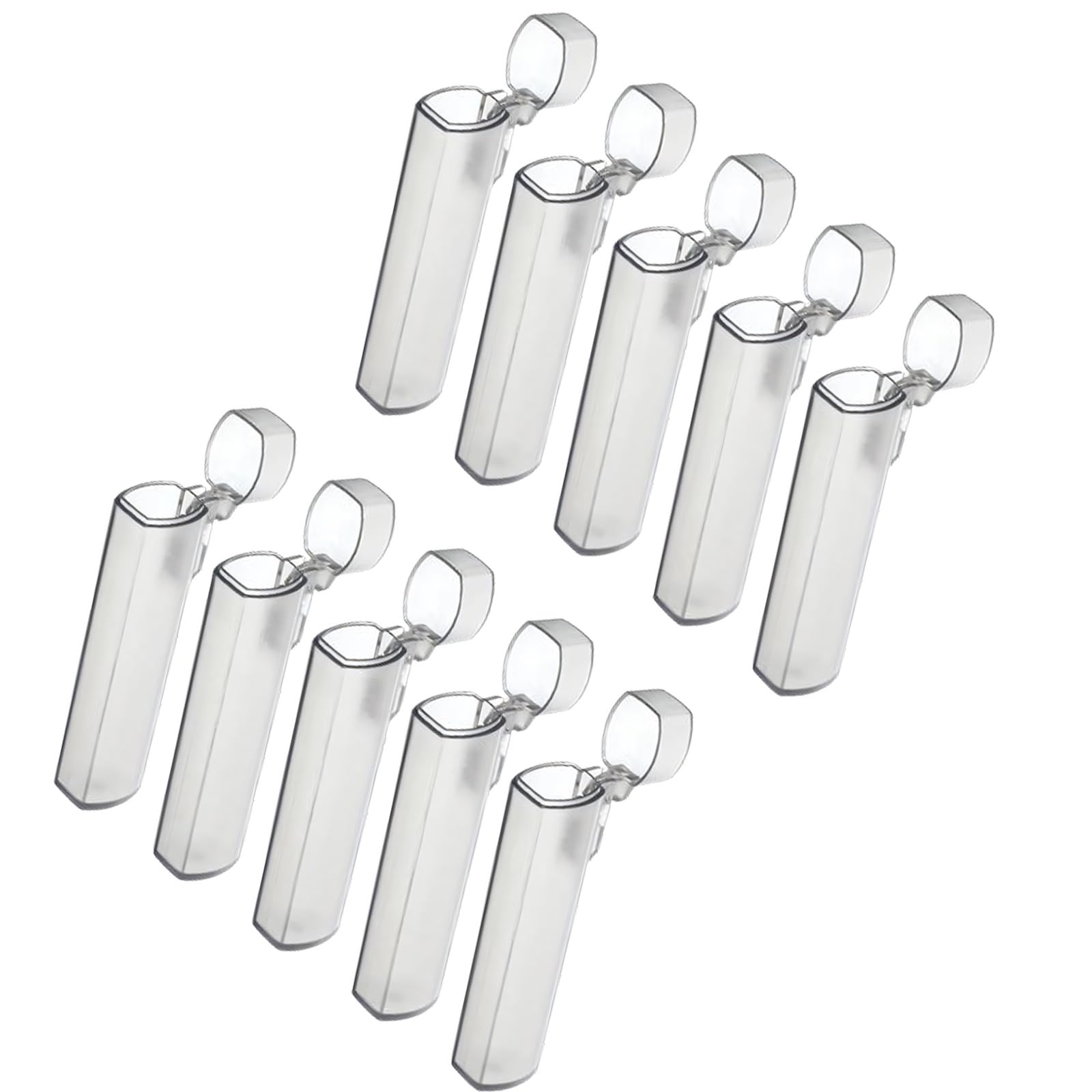 Limtula 10Pcs Transparency Miniature Toothpick Container Storage Case for Cotton Swabs Dentals Floss Camping Dentalpick Container