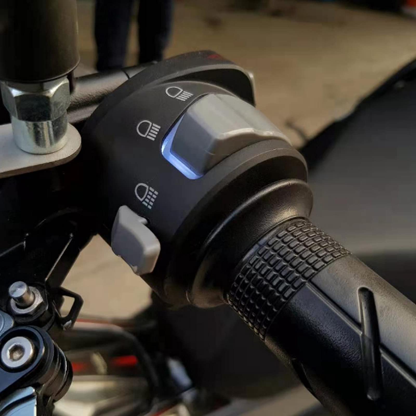 22mm Motorrad Lenker Schalter Wasserdicht Universal für Blinker Licht & Hupe