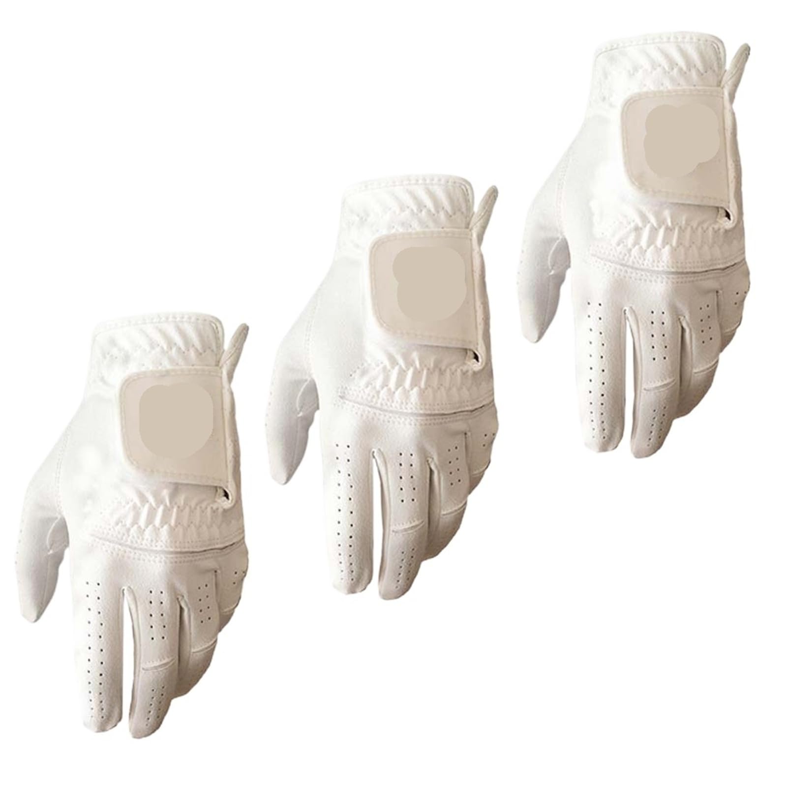 Générique Compatible avec 3 Gants de Golf Rain Grip for Hommes, Noir et Blanc, Main Gauche, Tous Temps, adaptés au Golfeur droitier