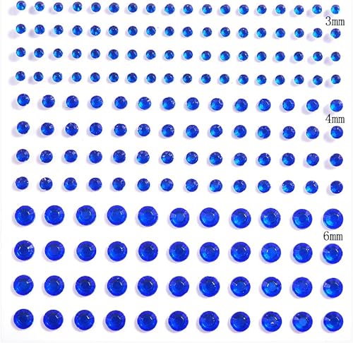 Miniatura 2 de 1720 calcomanías de diamantes de imitación autoadhesivas de 0.118 pulgadas, 0.118 pulgadas, 0.157 pulgadas, 0.157 pulgadas, 0.236 pulgadas, gemas de
