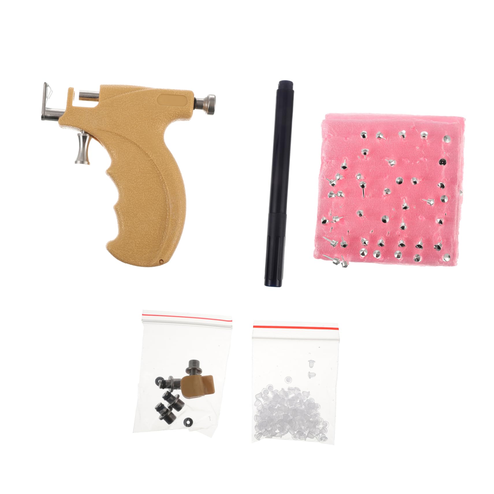 Baluue 1set Per Piercing Auricolari Kit Per Orecchie Inossidabile Facile Usare Blu