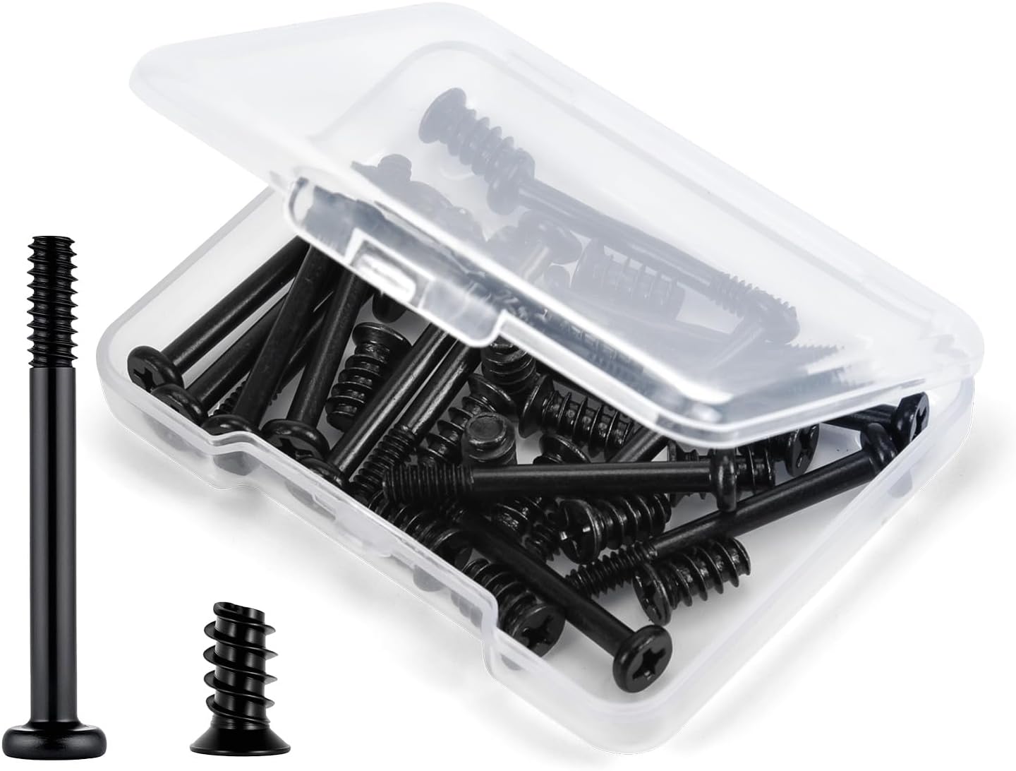 30PCS PC Fan Screws Kit for Computer Cooling Fan Mount with Long & Short Tapping Stainless Steel Screws (M5x10mm 15 Pcs / #6-32x30mm 15 Pcs)