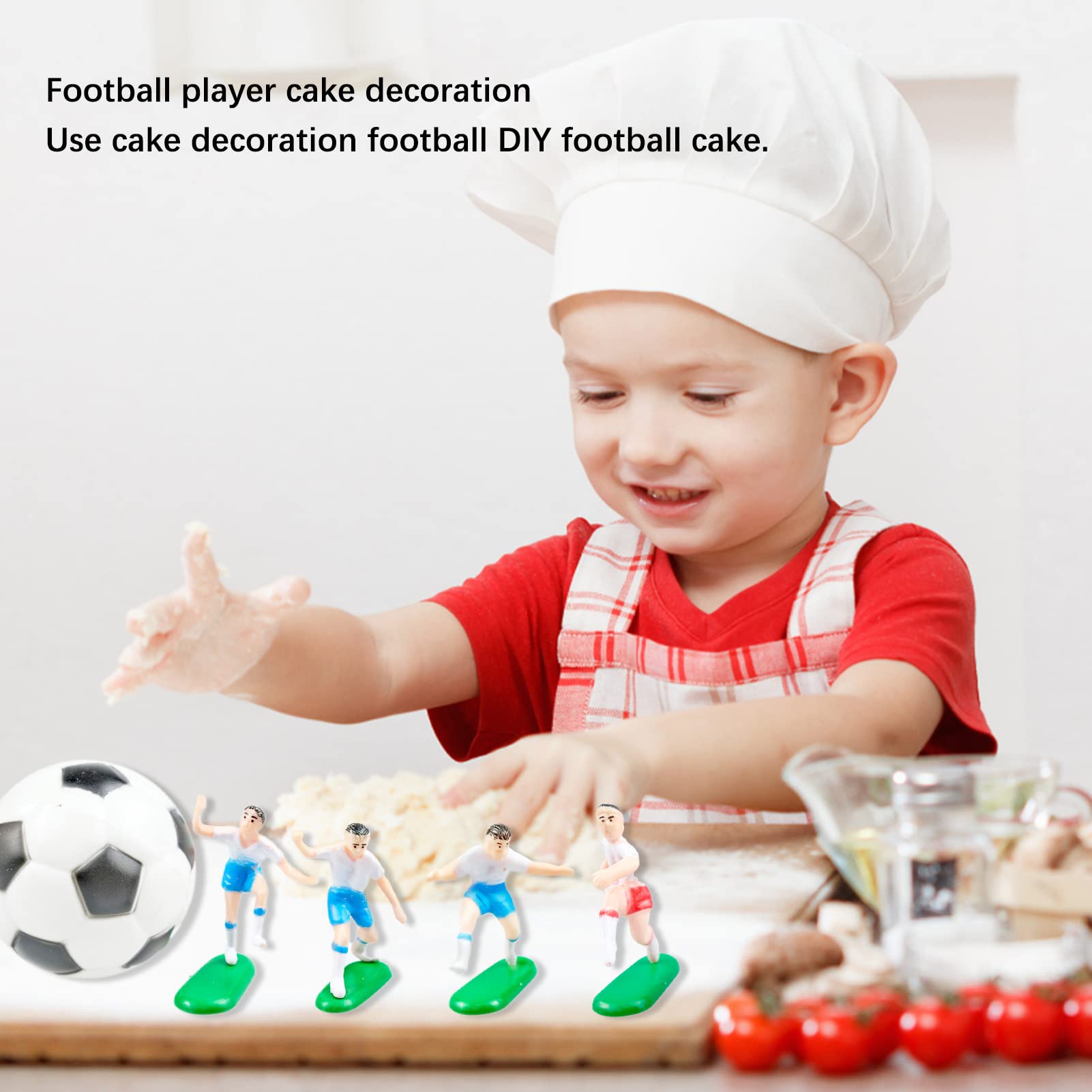12 Stück Fußball-Tortendeko – Kuchen-Topper Mit Spieler-Silhouetten & Bällen Für Kindergeburtstag