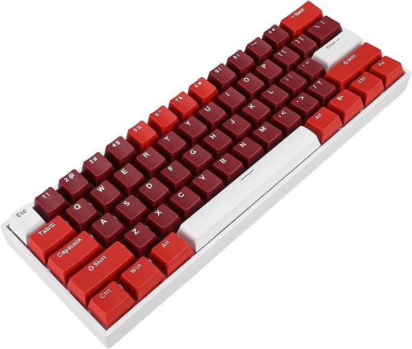 Tbest 61-klawiszowa Klawiatura Mechaniczna 60% Niebieskiego Podświetlenia RGB z możliwością Wymiany Podczas Pracy Ergonomiczna Przewodowa Klawiatura USB 61-klawiszowa Mechaniczna Ke Ulepszona