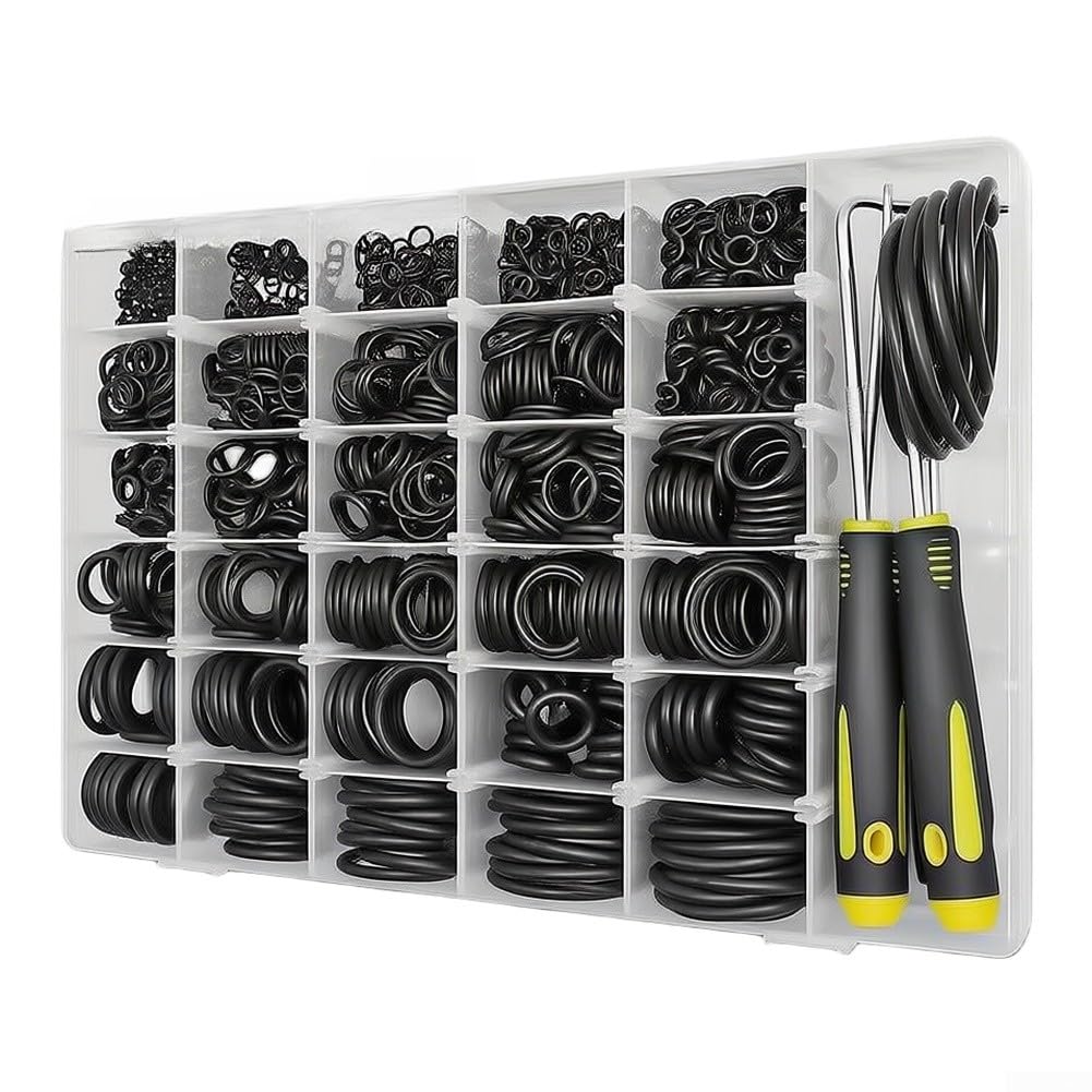 Kit de juntas tóricas de goma de nitrilo con 1540 unidades métricas de 4 mm a 50 mm