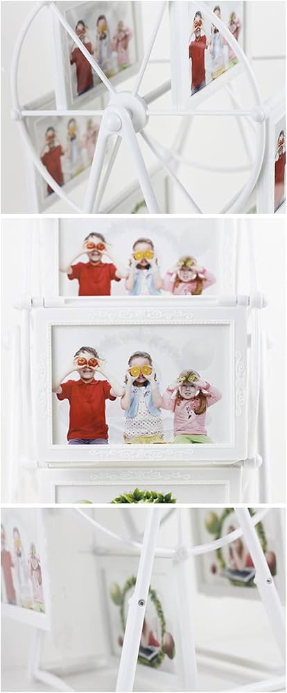 Amazon.co.jp: フォト フレーム 観覧車 360度 回転 写真立て 風車 組立