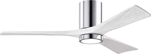 Miniatura 18 de Matthews IR3HLK-BRBR-MWH-60 Irene - Ventilador de techo para exteriores de 60 pulgadas con luz LED y control remoto y pared, 3 cuchillas de madera,