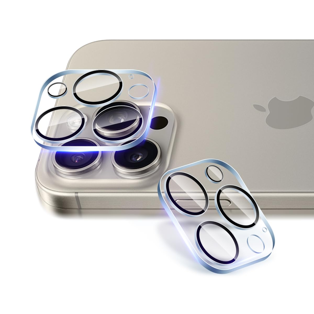 【2枚セット】 対応 iPhone 16 Pro/iPhone 16 Pro Max カメラフィルム アイフォン16プロ/アイフォン16プロマックス カメラ保護カバー (2枚) 【日本製素材旭硝子製】 用 いphone16pro/いphone16promax レンズフィルム 強化カメラ保護フィルム 黒縁取り 露出オーバー防止 全面吸着 高透過率、硬度9H、飛散防止、指紋・汚れ防止、気泡ゼロ