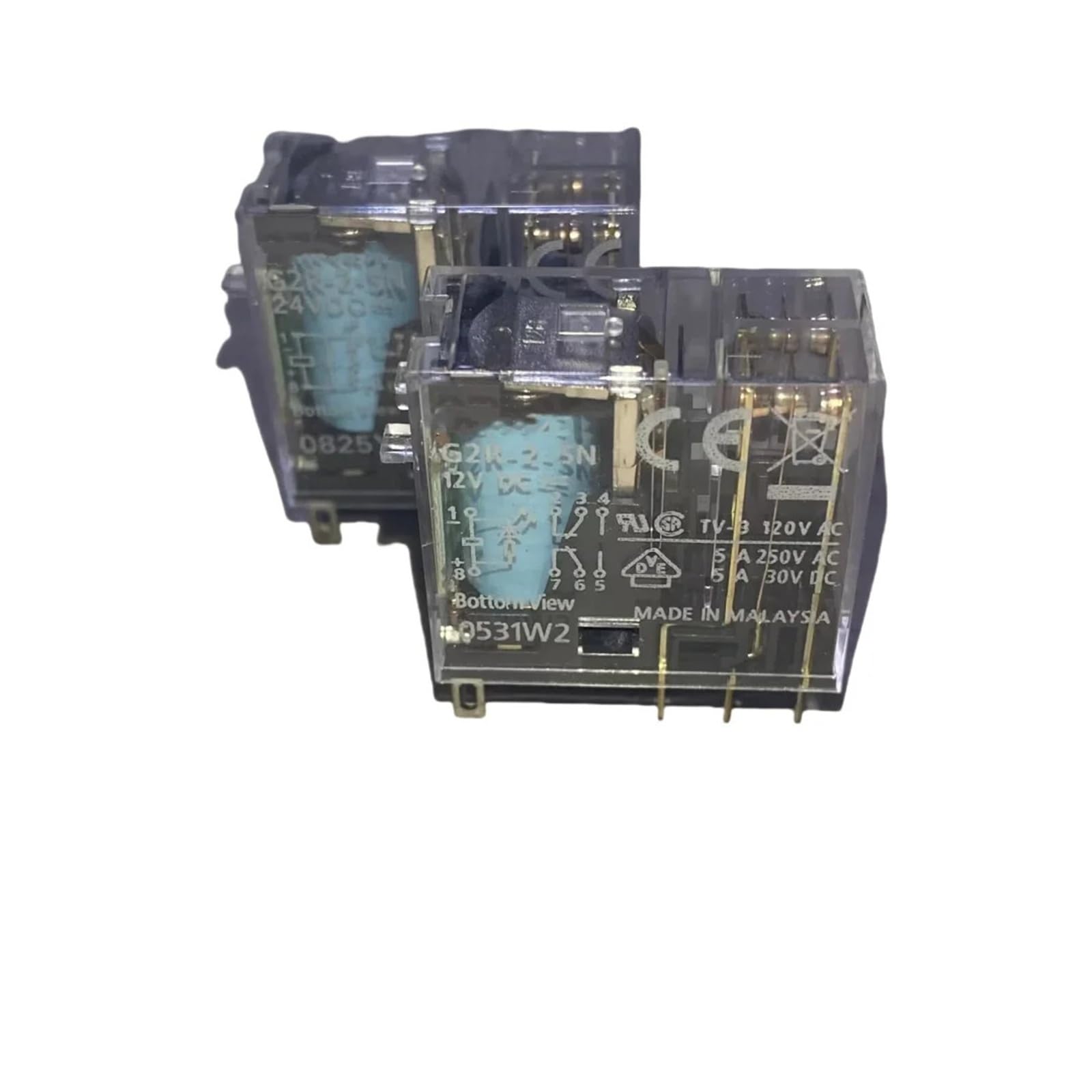 Relais G2R-2-SN 24V DPDT commutateur électromécanique pour armoire électrique