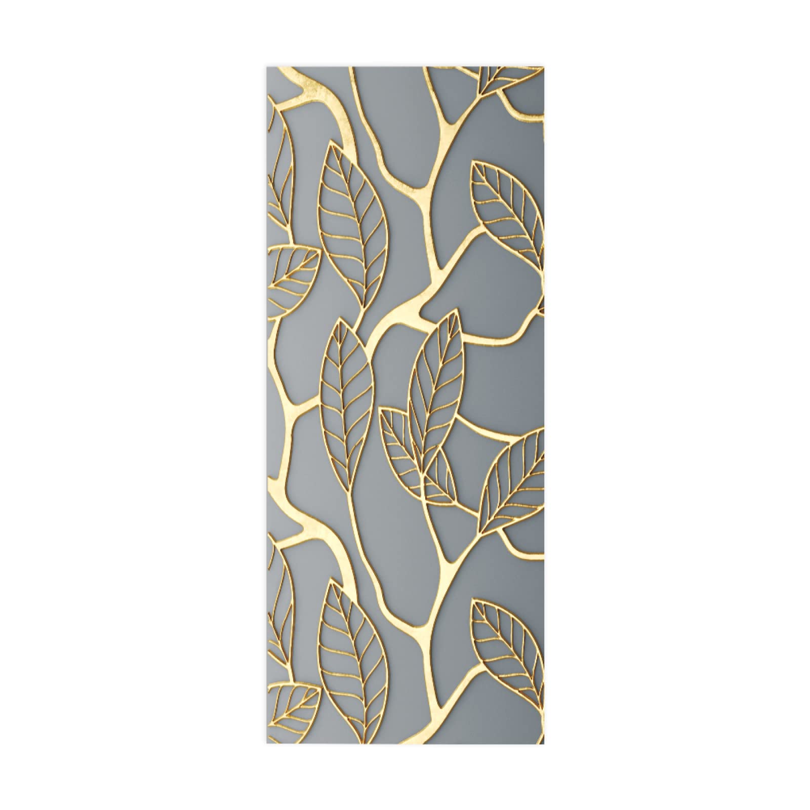 3D Door Sticker Abstract Leaves W85 x H205 cm Waterproof Mural Vinyl Wall for Interior Doors Livingroom Bedroom Bathroom Office Home Decor