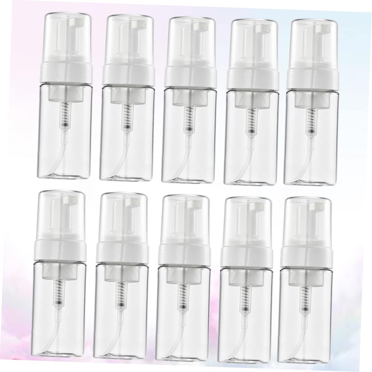 Anneome 10 Pezzi Contenitori Foamer 100ml in Plastica, Bottiglie da Viaggio Ricaricabili per Shampoo e Bagnoschiuma, Borsa Palestra