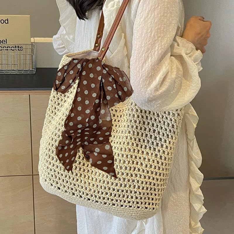 YALLNASL Polka Dot Neck Scarf for Women Girls Retro Silk Neck Scarves 1950s Polka Dots Hair Accessories Vintage Gift Ideas4