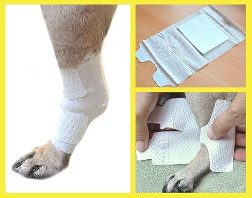 Miniatura 9 de PawFlex Vendajes para heridas articulares y de área grande para perros, gatos y otras mascotas. Ideal para esguinces de articulaciones de piernas y