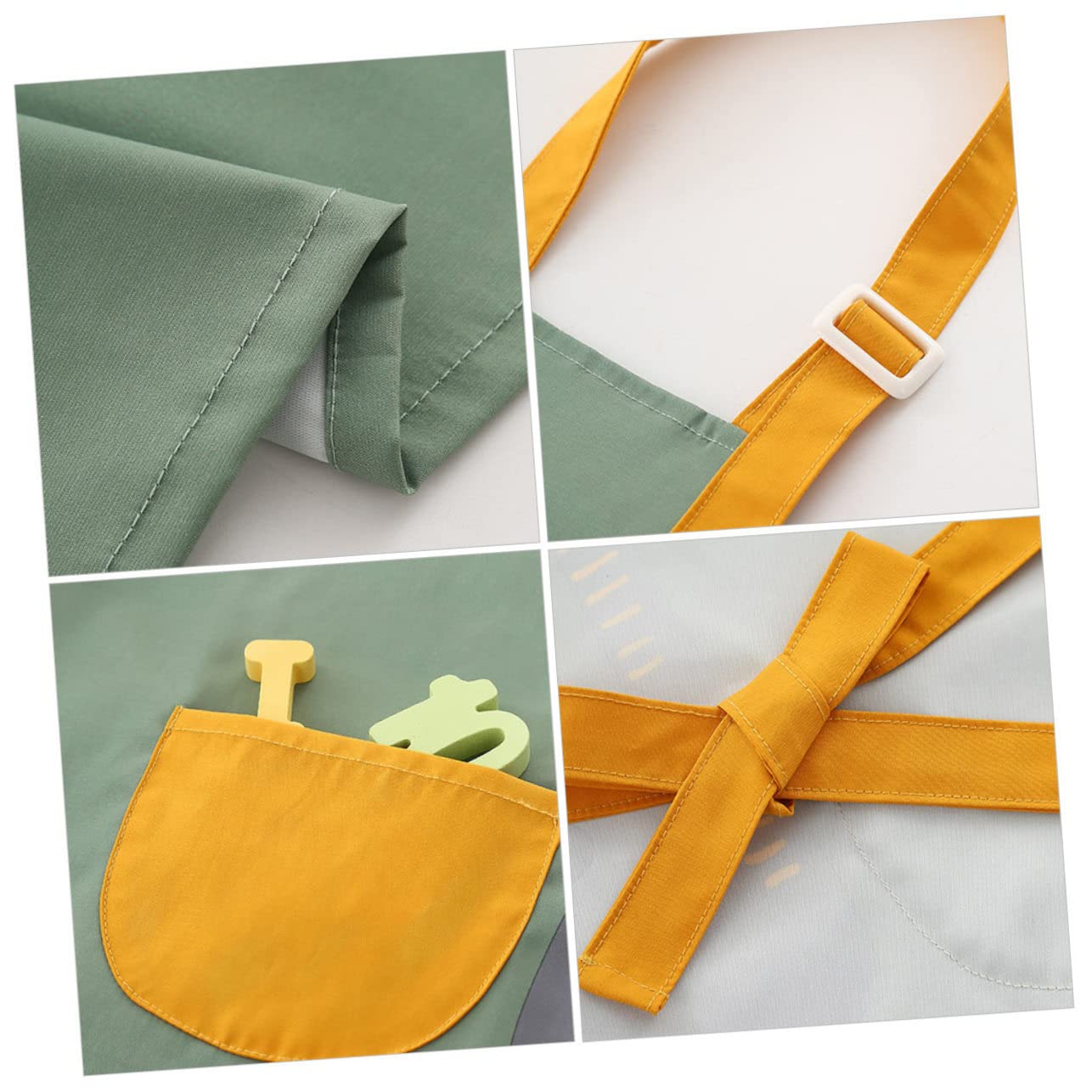 SUPVOX 2 Piezas Delantal De Bebé Delantal De Estudiante Antisuciedad Bata De Bebé De Cocina es Ajustables Para Niños De Cocina Ajustable De