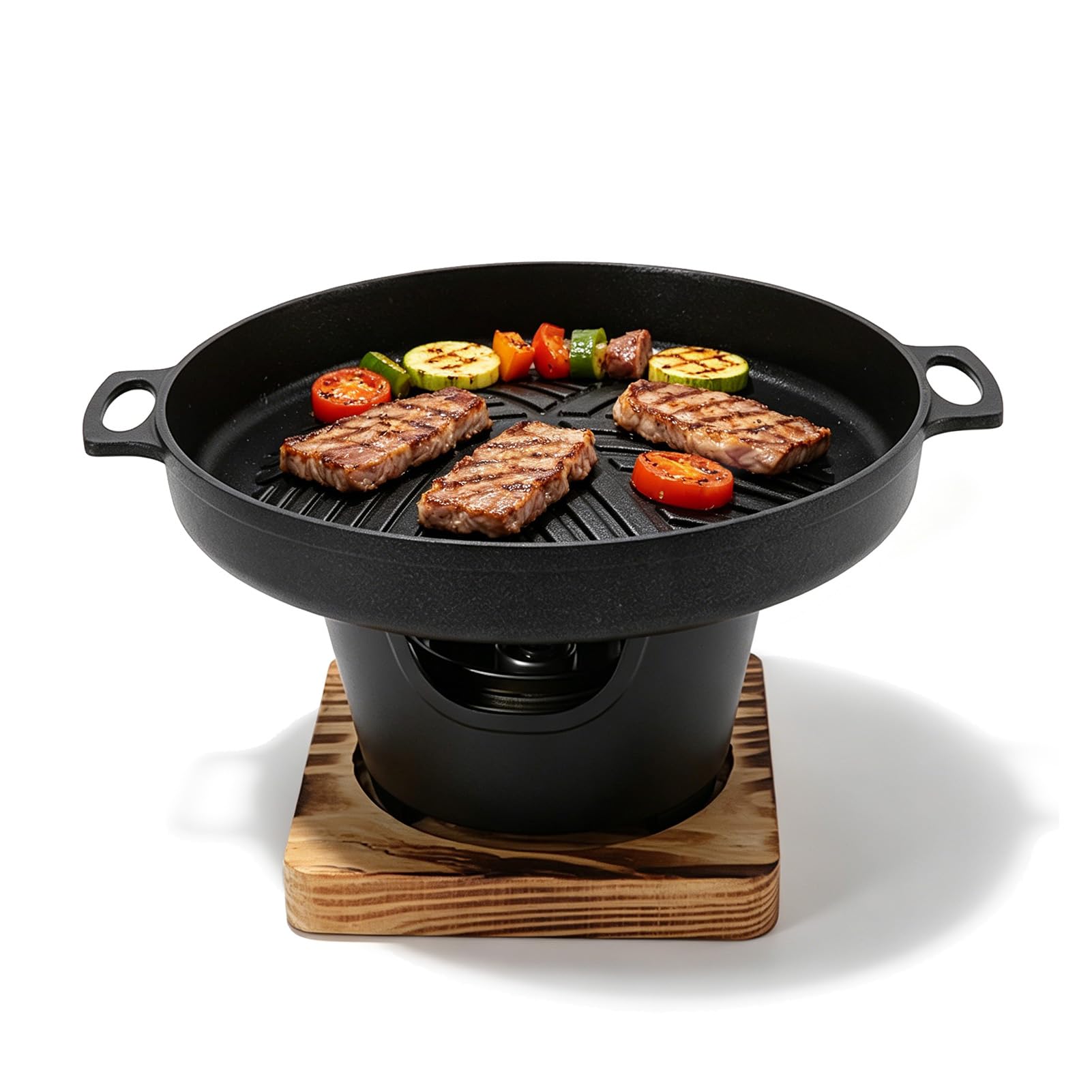 Koreański grill przenośny mini grill do użytku wewnątrz nieprzywierający piec stołowy, idealny na kemping i gotowanie w domu (HN BBQ18D)