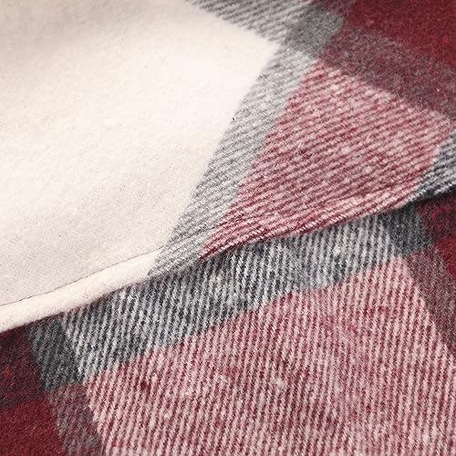 Image of Girls Flannel Plaid Shacket Button Down Long Sleeve Casual Shirt Shackets Fall Jacket Clothes