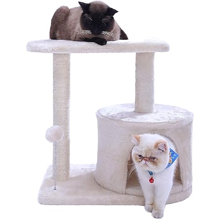 Amazon Koi キャットタワー ミニ猫タワー 猫ハウス 猫おもちゃ 機能性いっぱい コンパクト 子猫 シニア 爪とぎ用 Koi キャットタワー 通販