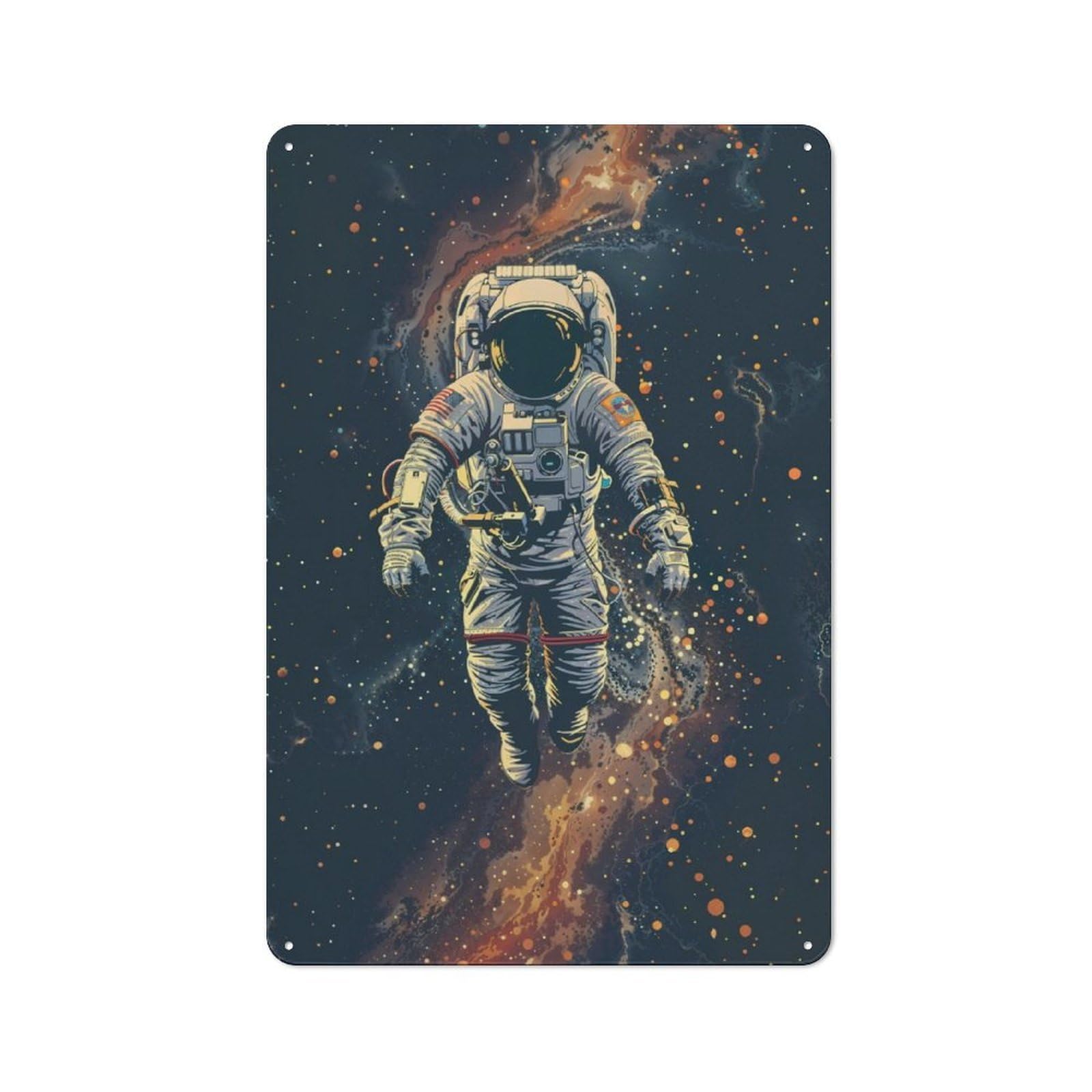 Junmoney Voyage Of The Cosmic Nomad Vintage Tin Sign 30X20cm With For Garage Wall, Suited To People Furnishing A Garage