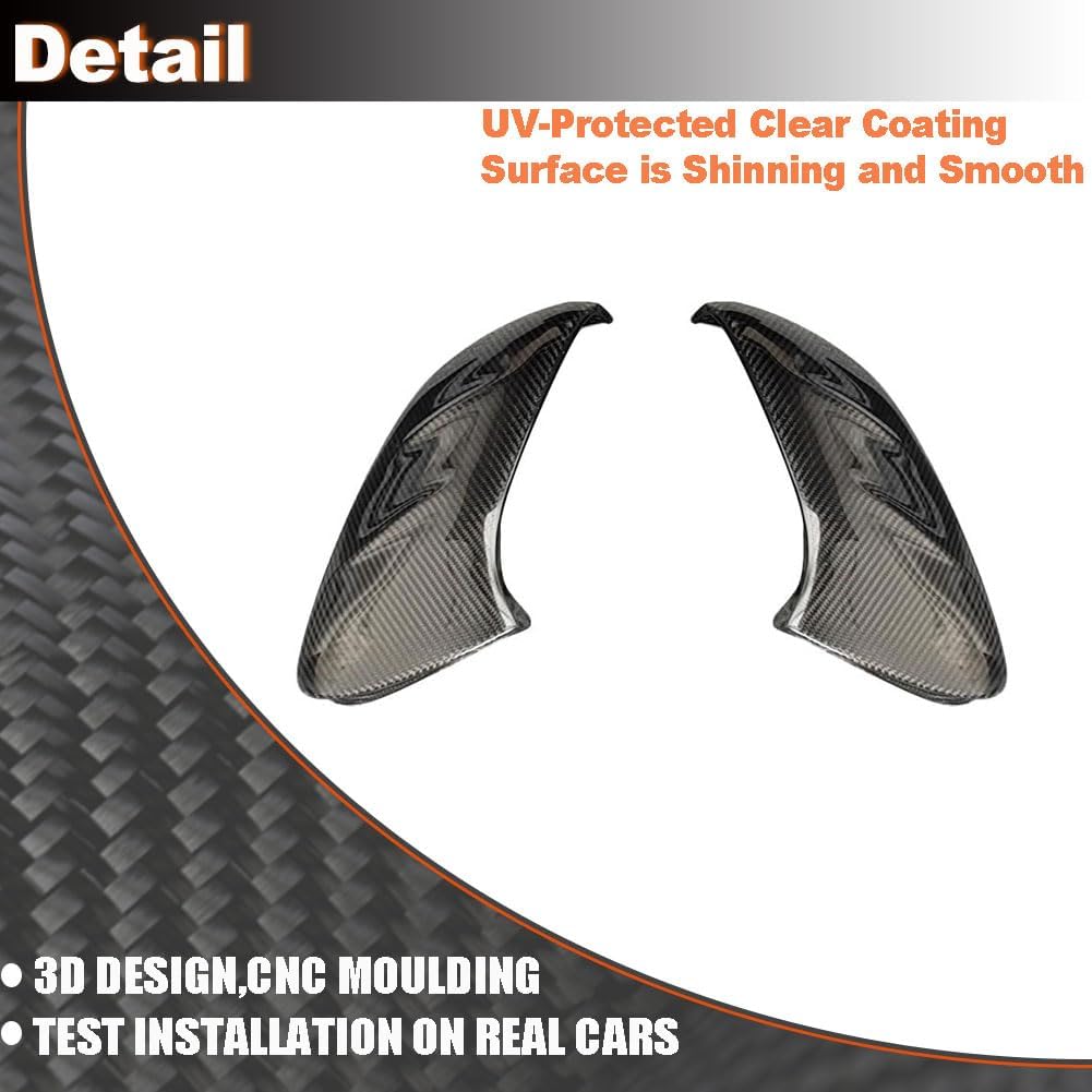 Real Carbon Fiber Mirror Caps for Porsche Taycan 9J1 Turbo S 2019-2024 Add on Style Side Rearview Mirror Cover Caps Exterior Shell Factory Outlet