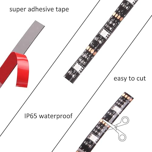 Miniatura 6 de Tira de luces LED con pilas RGB luces LED tira de luces con batería 3 llaves controlador