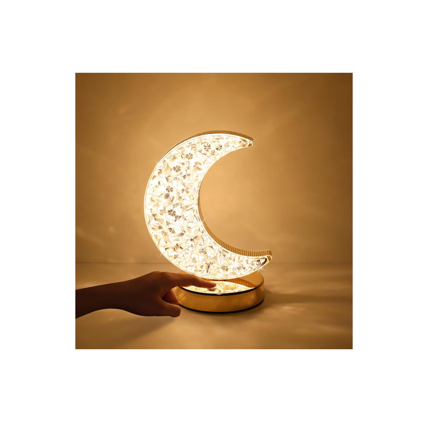 Hamsa 3D Crystal Ball Lamp with LED Wooden Base - Solar System Night Light, 3D Crystal Ball, Galaxy Lamp Ball, Galaxy Crystal Ball Light Lamp with USB Powered (Moon Light) (B0DHLBPSKC) Amazon Price History, Amazon Price Tracker