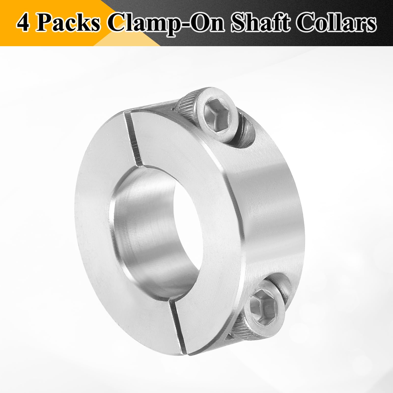 QUARKZMAN 4 Pcs Collar De Eje Dividido Doble Con Diámetro Interno De 20mm, Collar De Sujeción De Dos Piezas Con Diámetro Externo De 40mm Y 15mm De Espesor, Acero Inoxidable 304