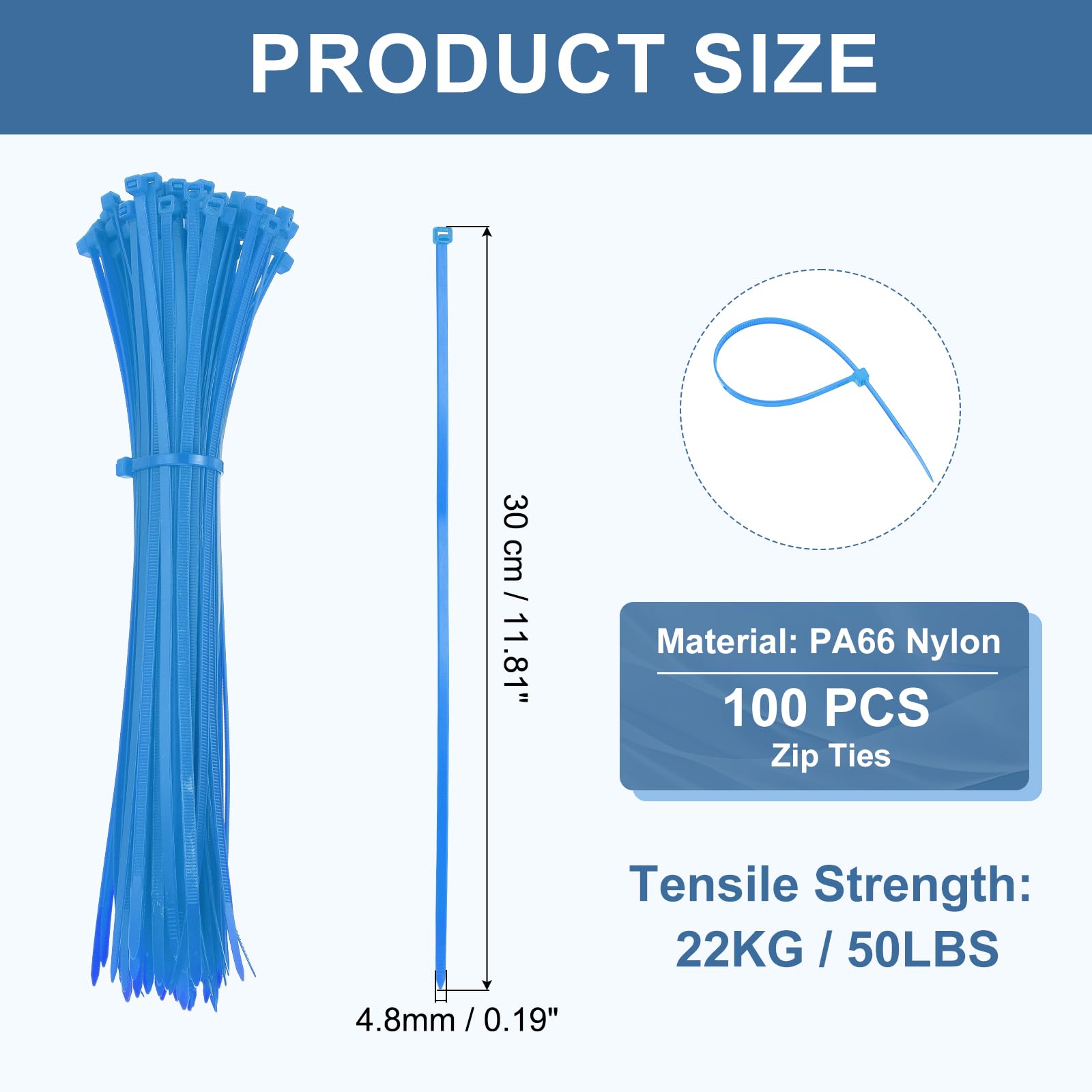 PATIKIL Cable Zip Ties 12 Inch - Image 2
