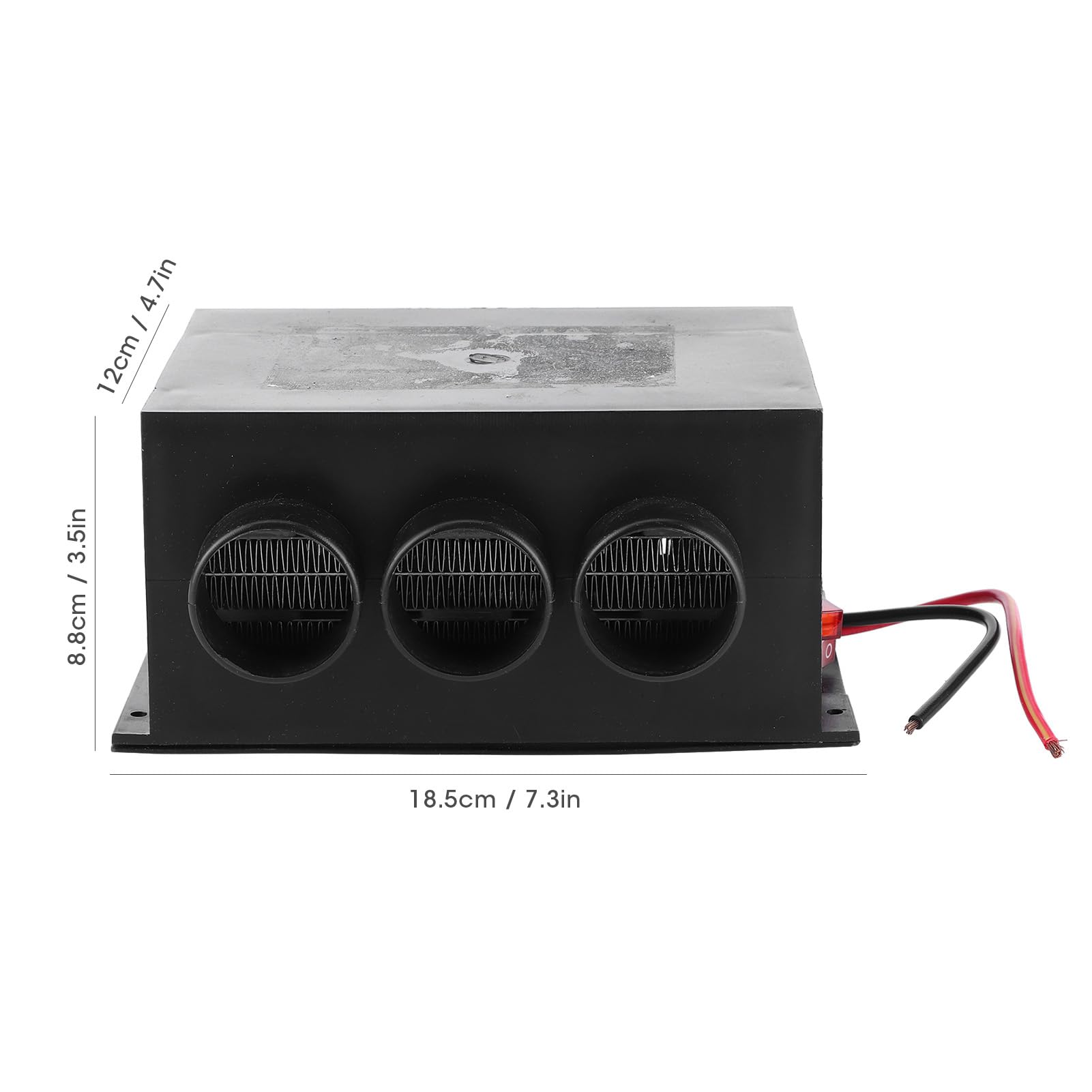 Calentador de Coche Portátil 12V, 3 Orificios de Calefacción Rápida con Función Desempañado y Desescarchado, para Parabrisas y Eliminación de Niebla, para Invierno, Viajes Diarios