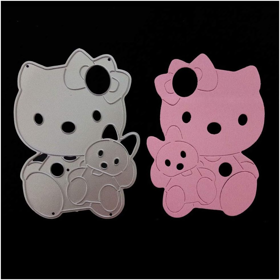 Kaiboo Craft Metal Cutting Dies Cut Die Lovely Cat Hello Kitty Scrapbooking Album DIY Paper Card Craft Embossing Die Cuts