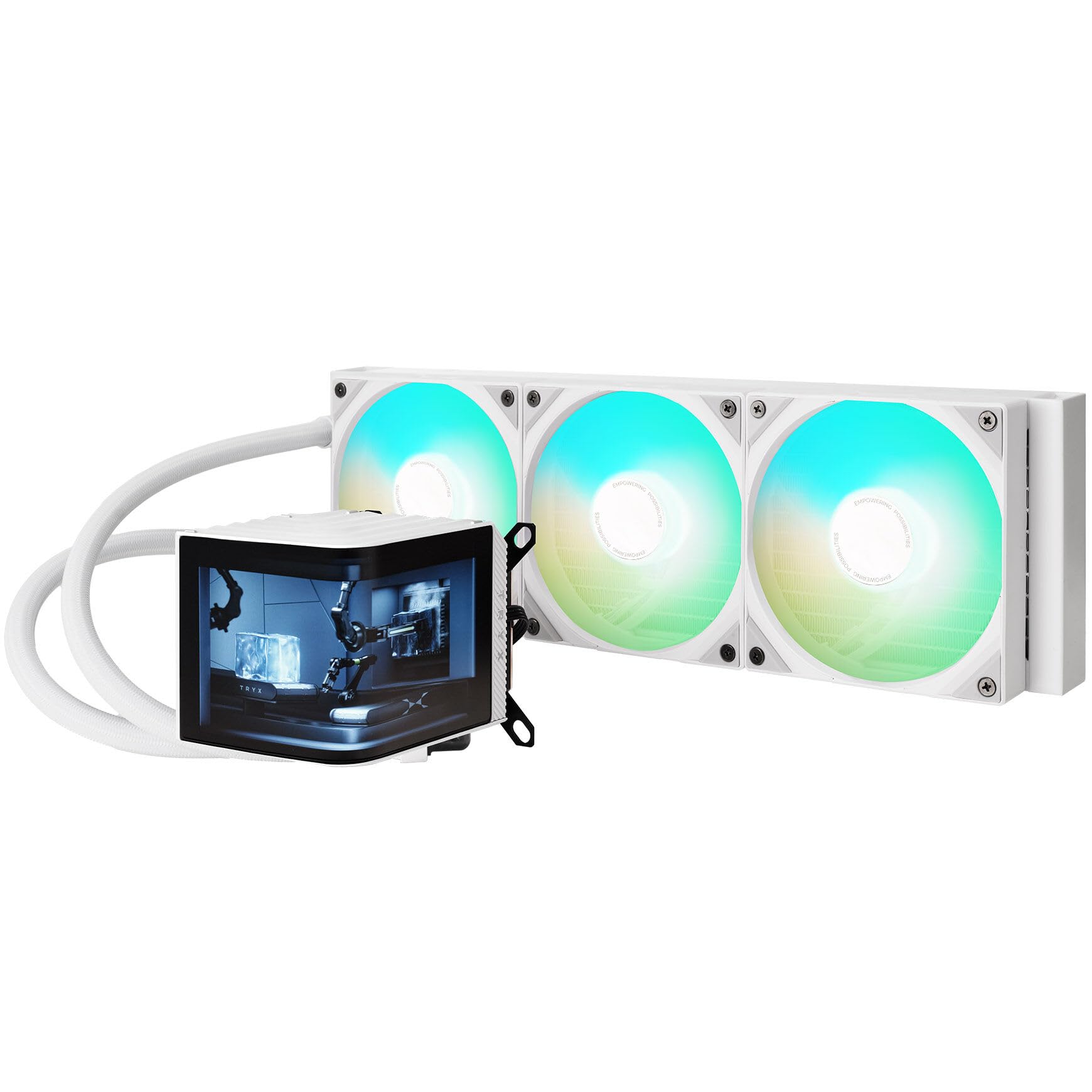 TRYX PANORAMA SE 360 ARGB ホワイト 簡易水冷　クーラー TRYX Panorama SE 360 ARGB White 360mm AIO Rotatable 6.5